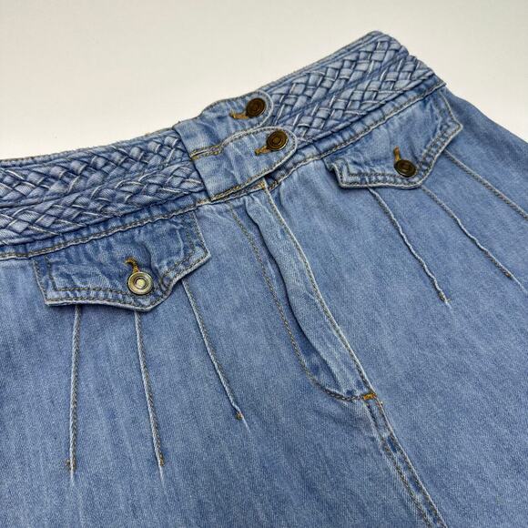 Free People High Waist Denim Skirt - Picture 3 of 7